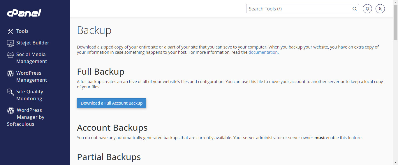 Migración cPanel