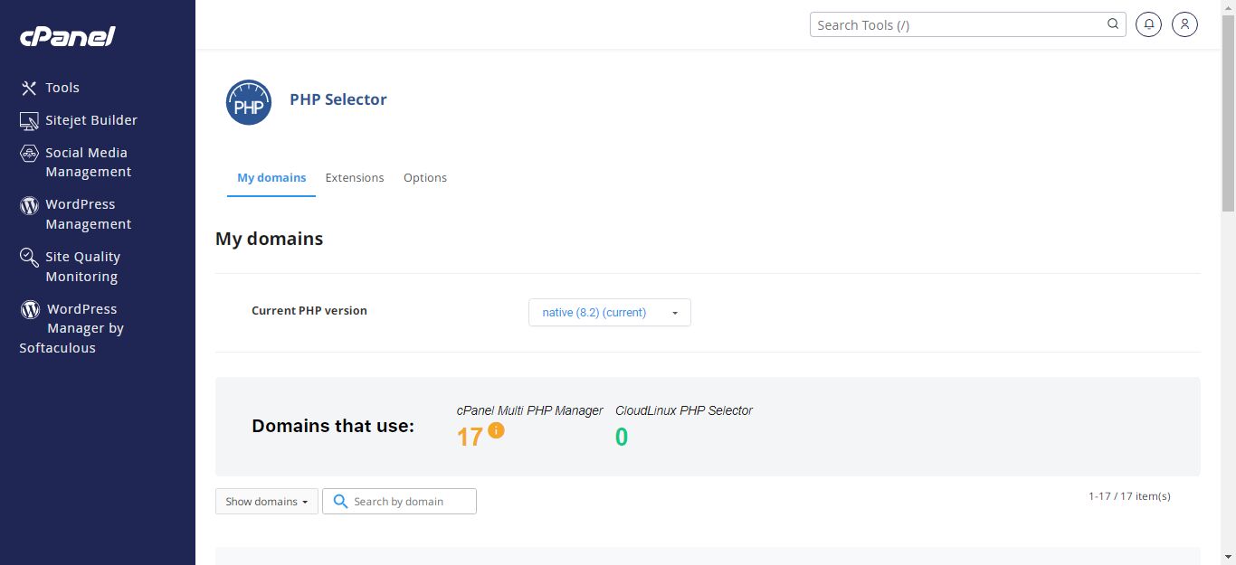 Diferencias entre PHP Version y MultiPHP en cPanel 1