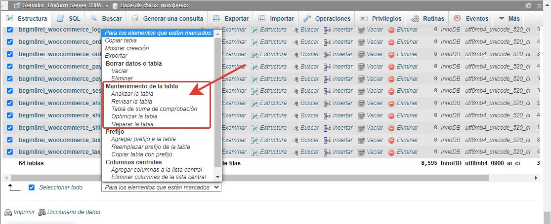 phpMyAdmin Error Handling